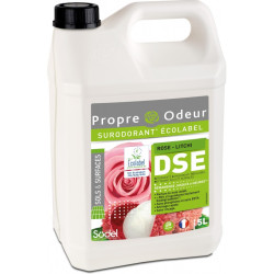 DSE DETERGENT SURODORANT PROPRE ODEUR PH : 6,5-7,5 ECOLABLE PARFUM ROSE LITCHI BIDON DE 5L