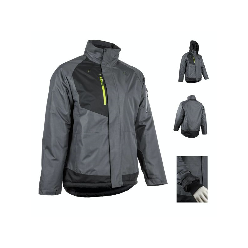 PARKA YUZU NOIR RIPSTOP ENDUIT PVC300G/m²+POLAIRE300g/m² TAILLE S