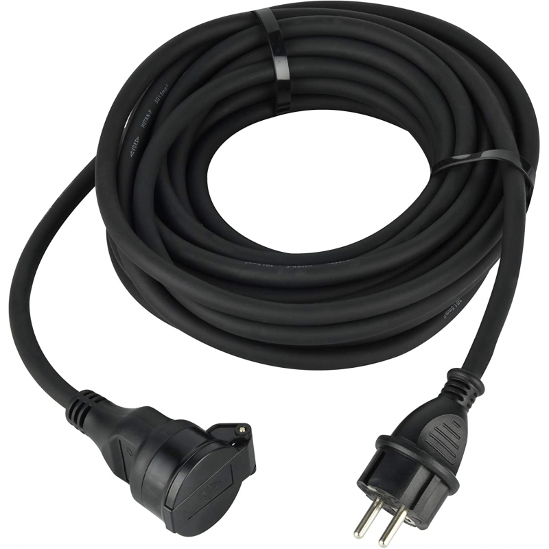 RALLONGE PROLONGATEUR PROFESSIONNEL NOIR 3G1,5 TERRE 5M