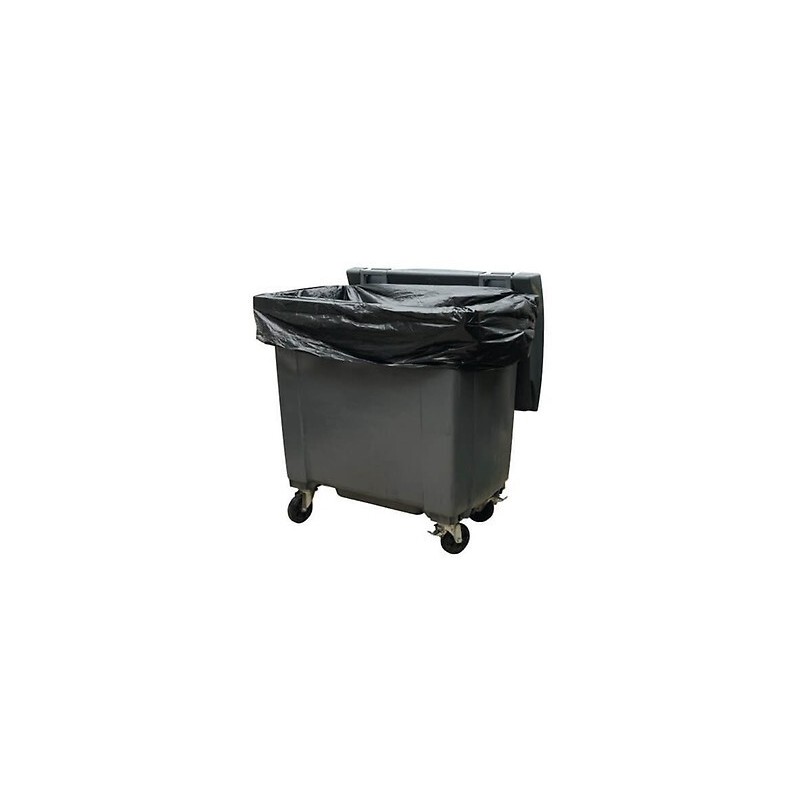 Housses Conteneur  POUBELLE 1100 LITRES 30µ NOIR extra haute (2340 x 1980) CARTON DE 50