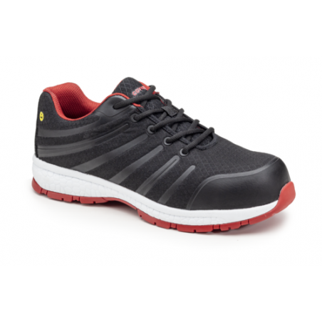 CHAUSSURE DE SECURITE BASSE NOIR ROUGE GALAXITE S1P T37